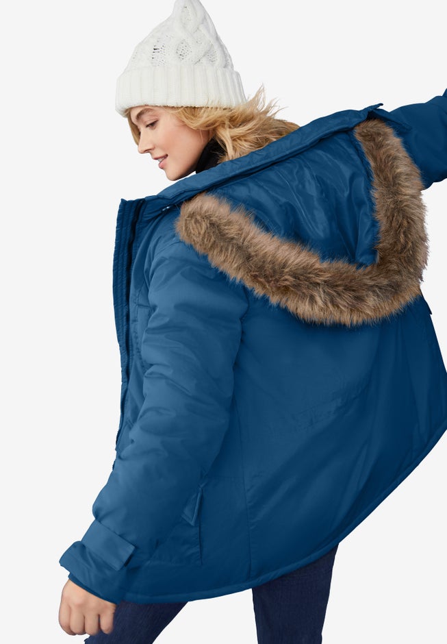 Faux Fur Trim Parka image number 1