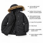 Faux Fur Trim Two-Way Zip-Front Mid-Length Parka image number 2