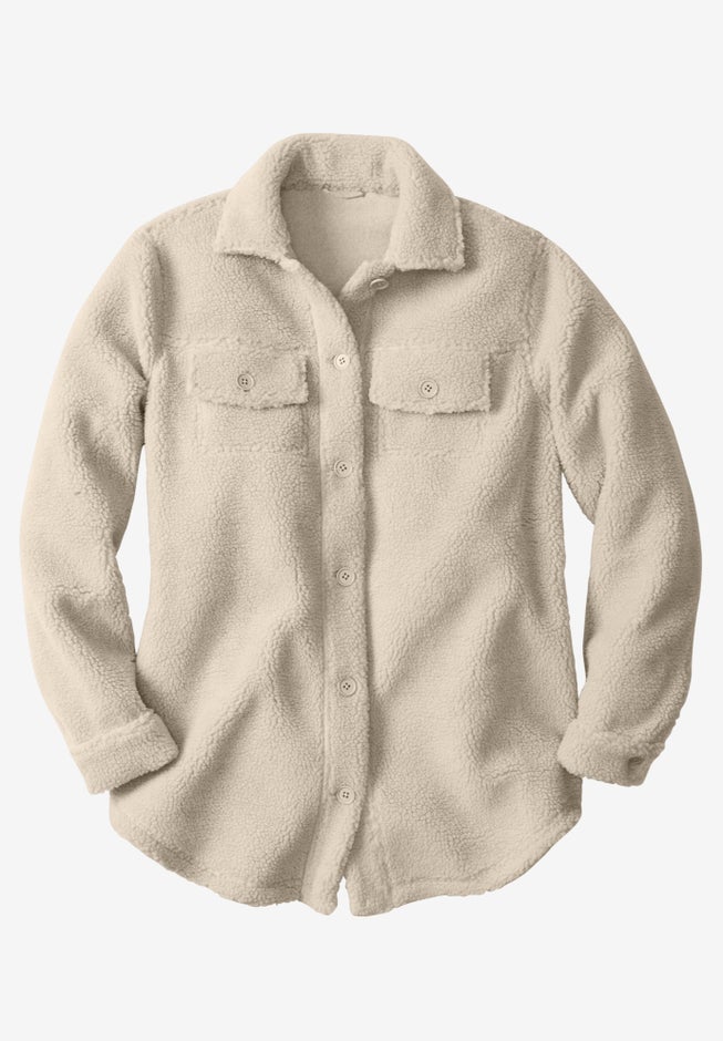 Berber Button-Front Jacket image number 3