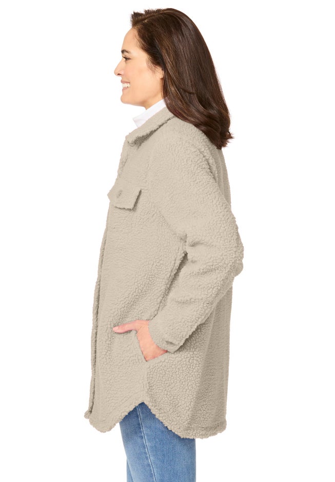 Berber Button-Front Jacket image number 2