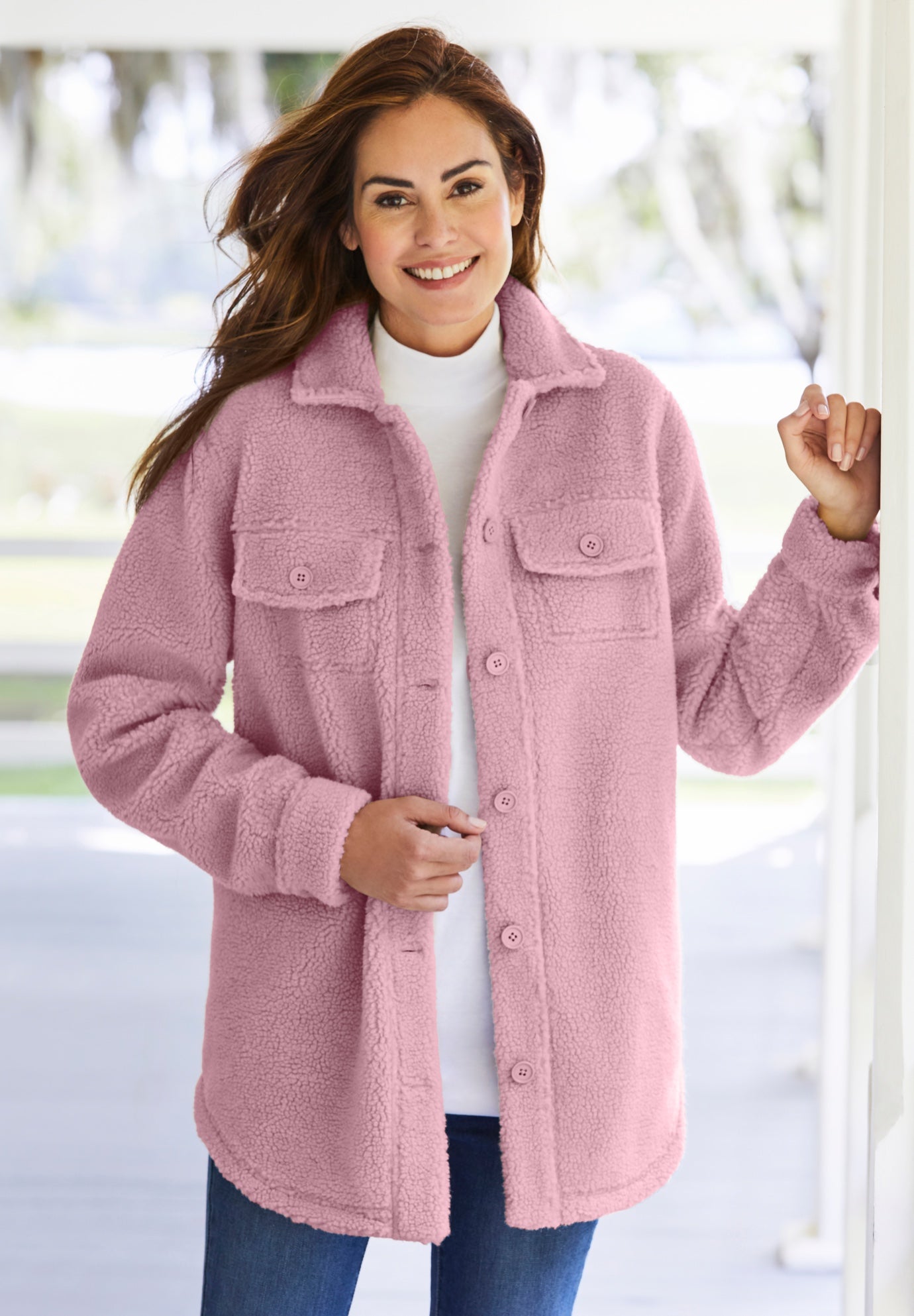 Berber Button-Front Jacket image number 0