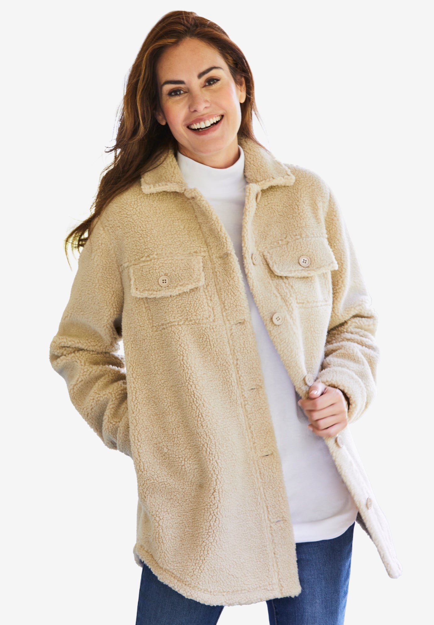 Berber Button-Front Jacket image number 0