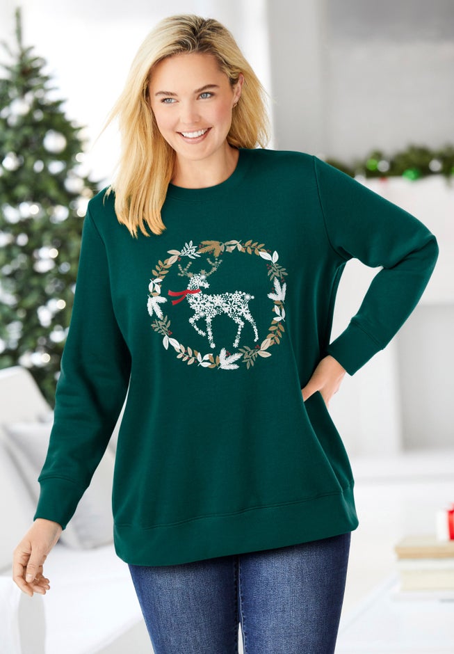 Fleece Holiday Sweatshirt image number 0
