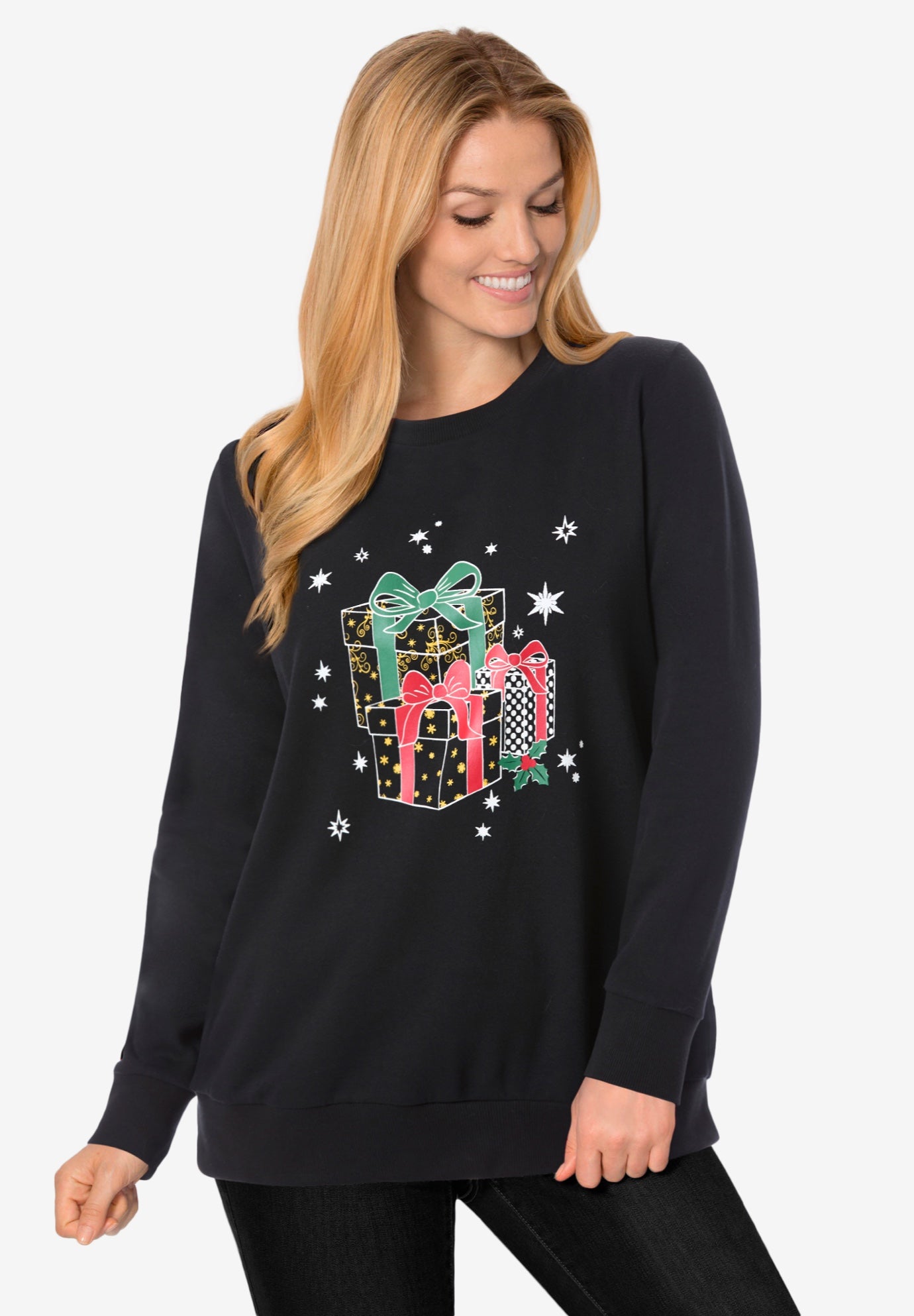 Fleece Holiday Sweatshirt image number 0