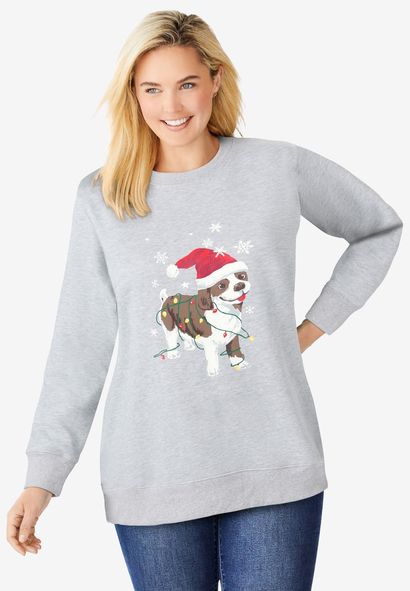 Fleece Holiday Sweatshirt image number 1