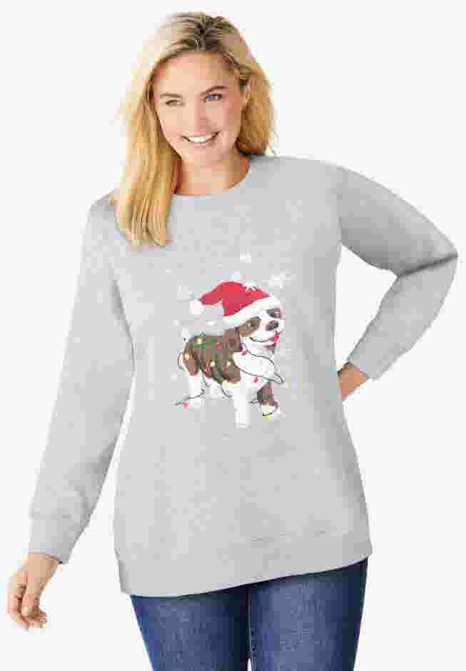 Fleece Holiday Sweatshirt image number 0