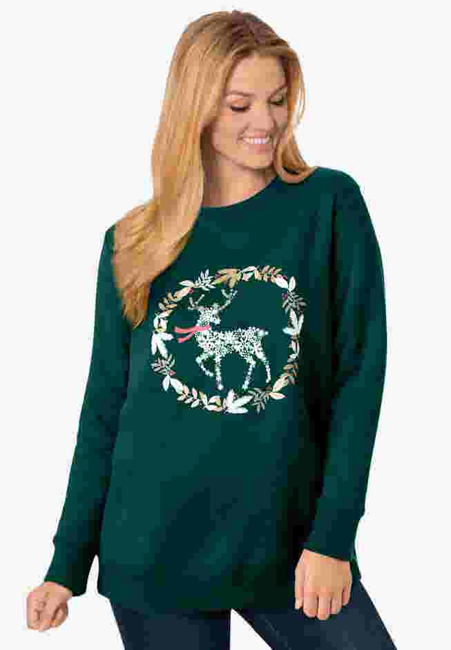 Fleece Holiday Sweatshirt image number 0