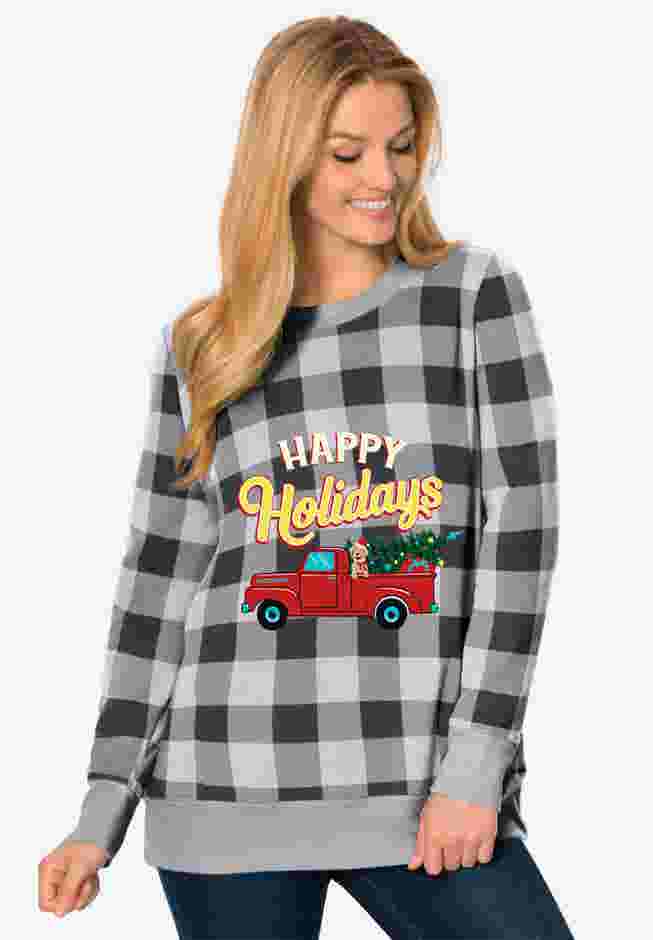 Fleece Holiday Sweatshirt image number 0