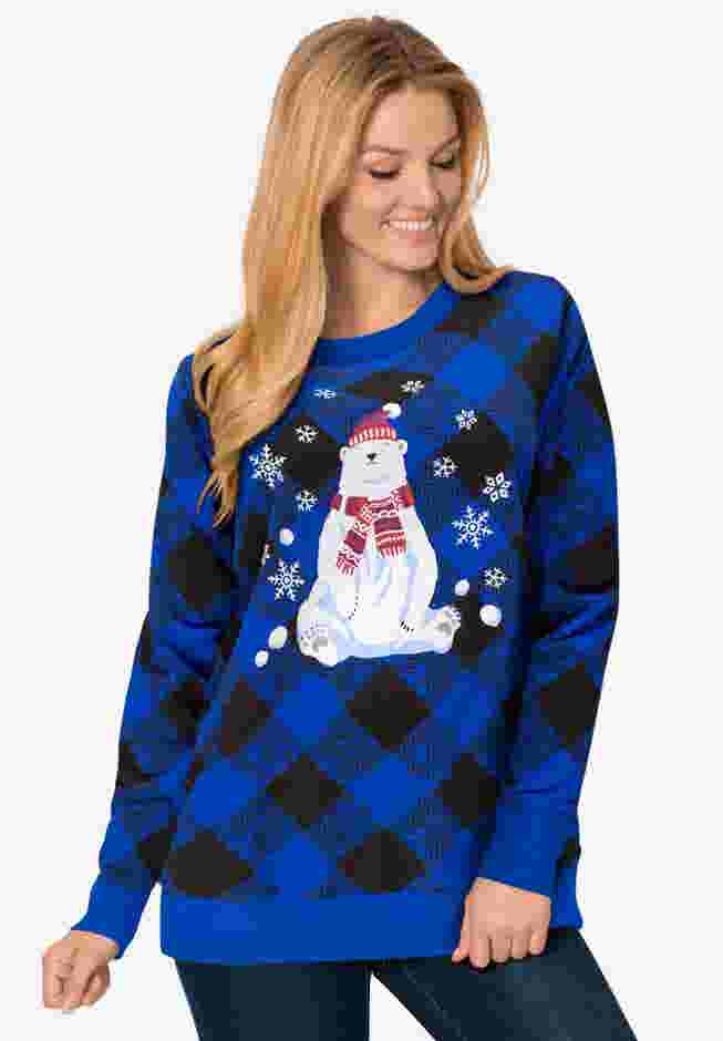 Fleece Holiday Sweatshirt image number 0