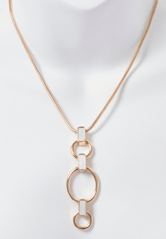 Triple Hoop Pendant Necklace image number 2