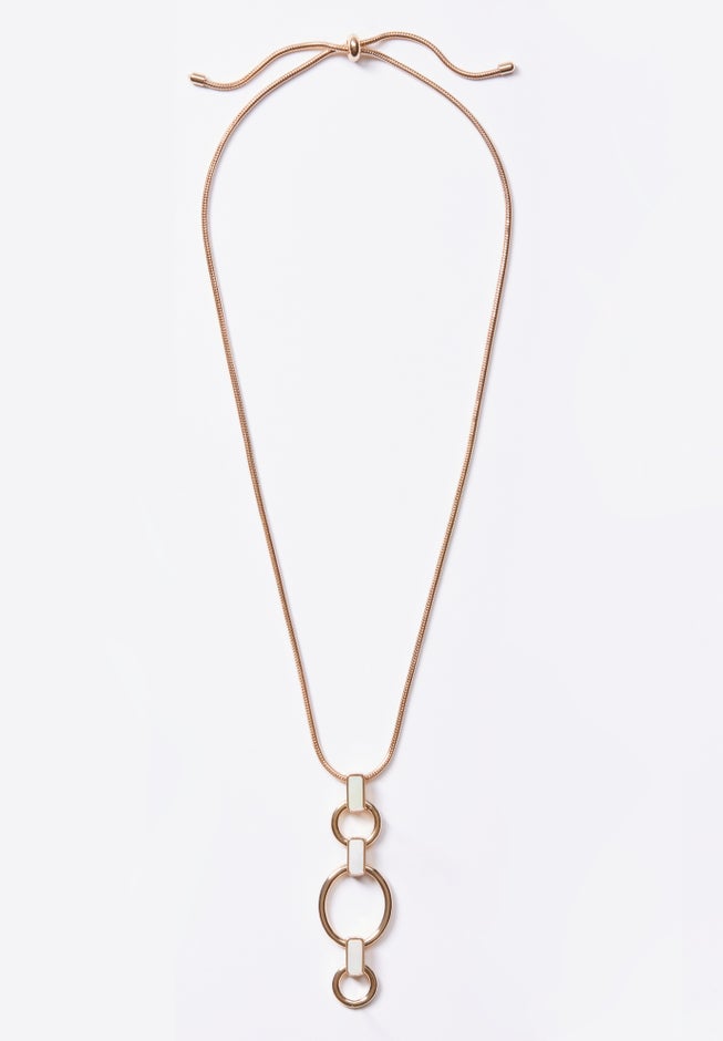 Triple Hoop Pendant Necklace image number 3