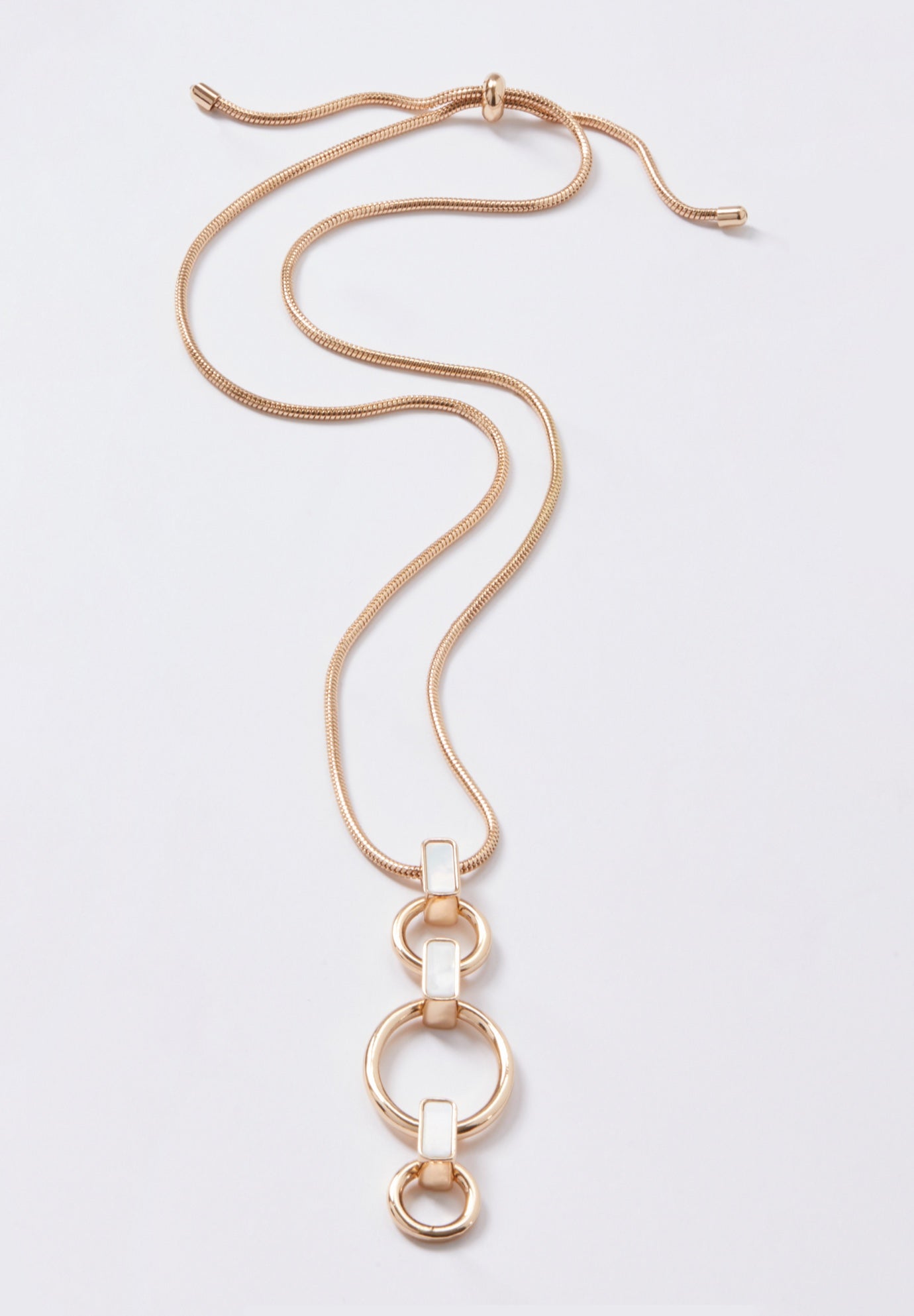 Triple Hoop Pendant Necklace image number 0