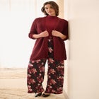 Wide-Leg Soft Pants with Back Elastic image number null
