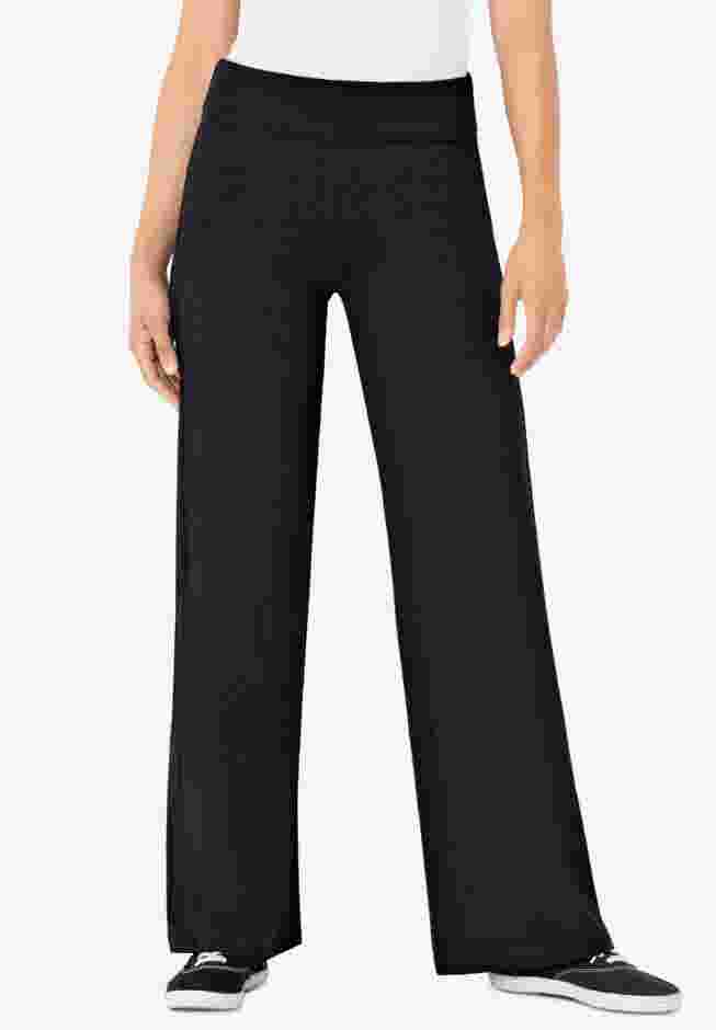 Stretch Cotton Wide-Leg Legging image number 0