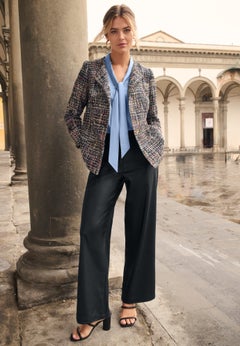 Faux Leather Wide Leg Trouser