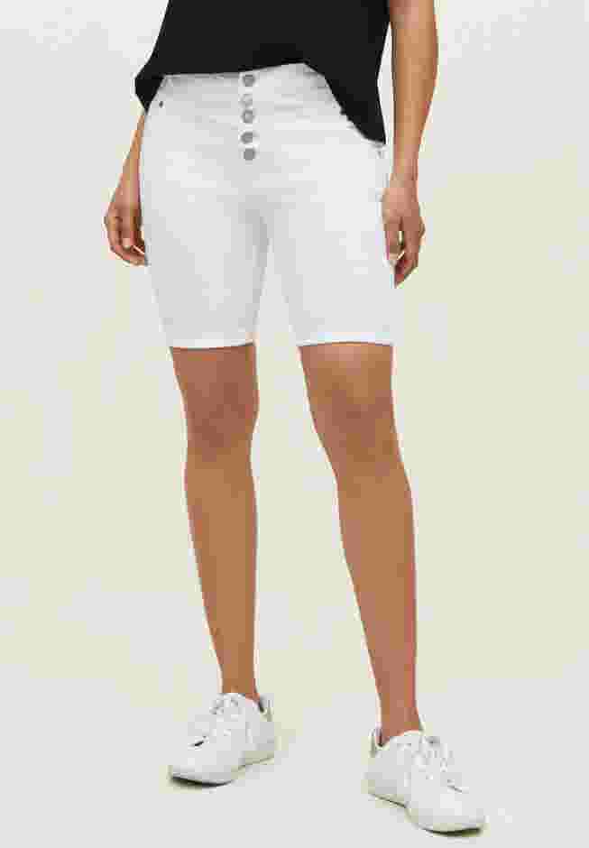 Button-Front Denim Shorts image number 0