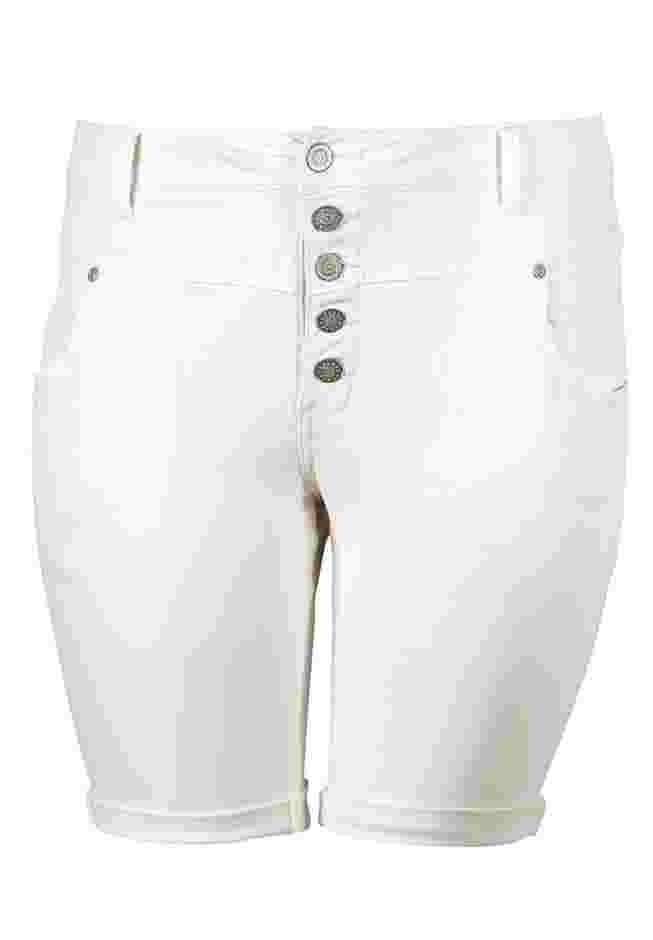 Button-Front Denim Shorts image number 0