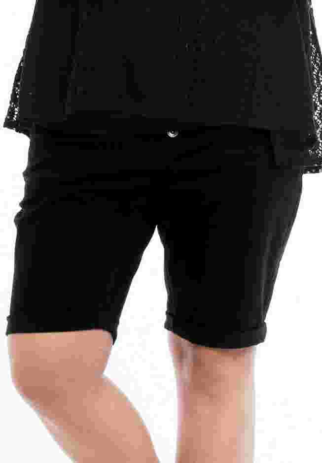Button-Front Denim Shorts image number 0