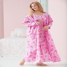Long 2-Piece Cabbage-Rose Peignoir Set image number null