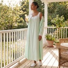 Long 2-Piece Cabbage-Rose Peignoir Set image number null