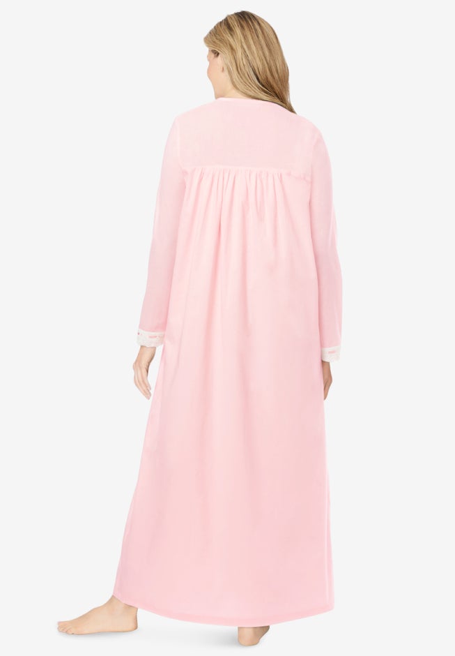 Long 2-Piece Cabbage-Rose Peignoir Set image number 1