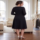 Long Sleeve Stretch Ponte Dress image number 1