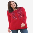 Embroidered Henley Tee image number null