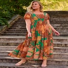 Sophia Shirred Bodice Maxi Dress image number null