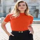 Rib Mockneck Sweater image number null