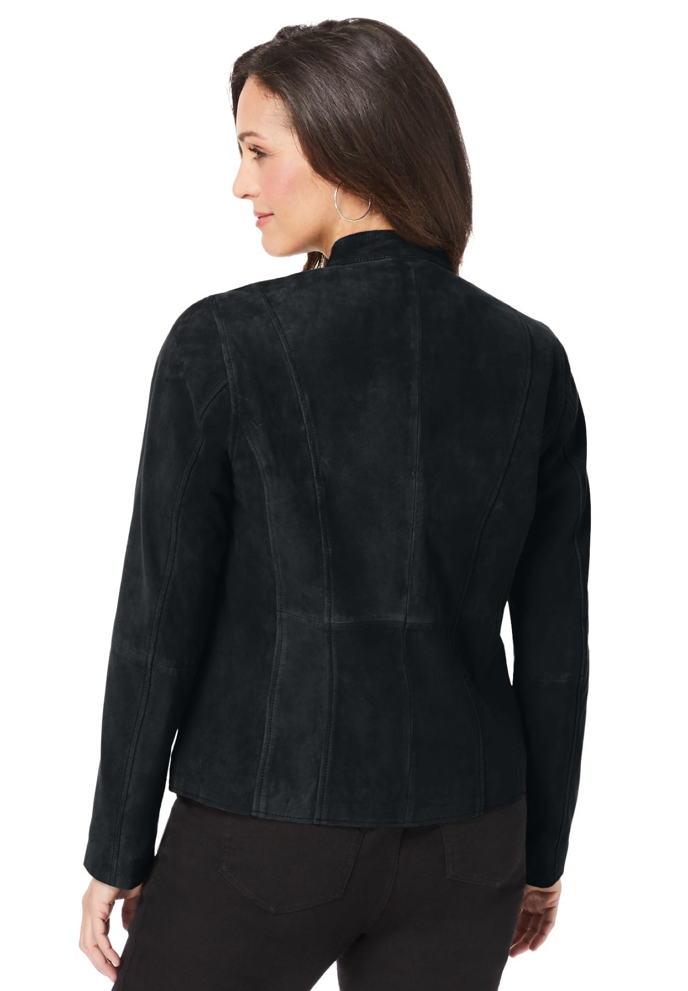 Suede Zip-Front Jacket image number 2