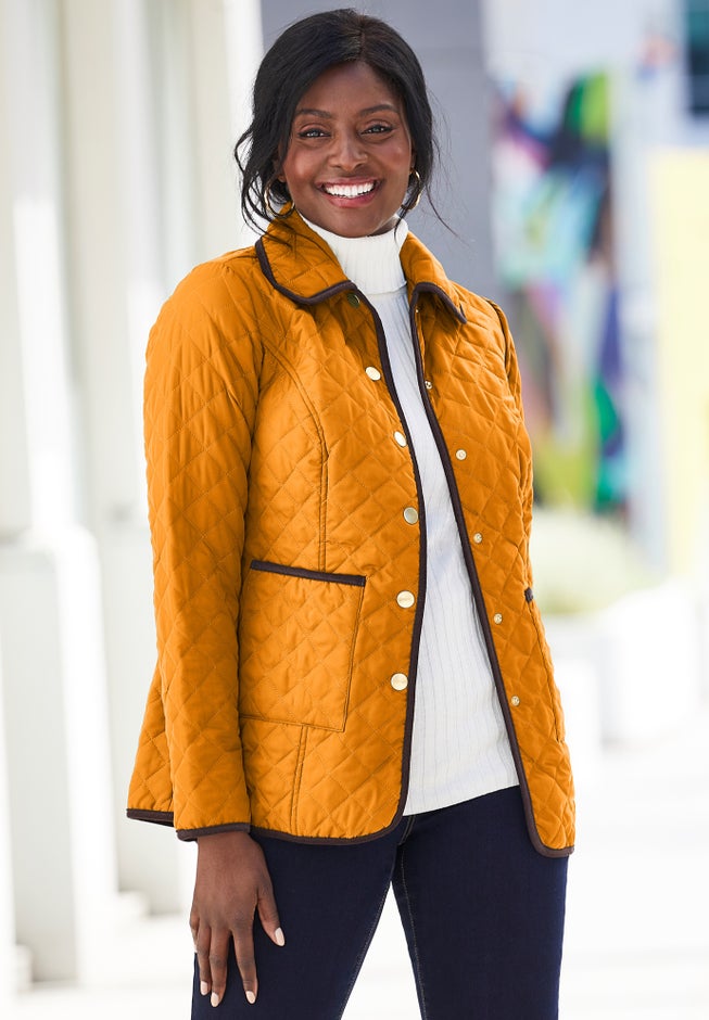 Snap-Front Quilted Coat image number 0