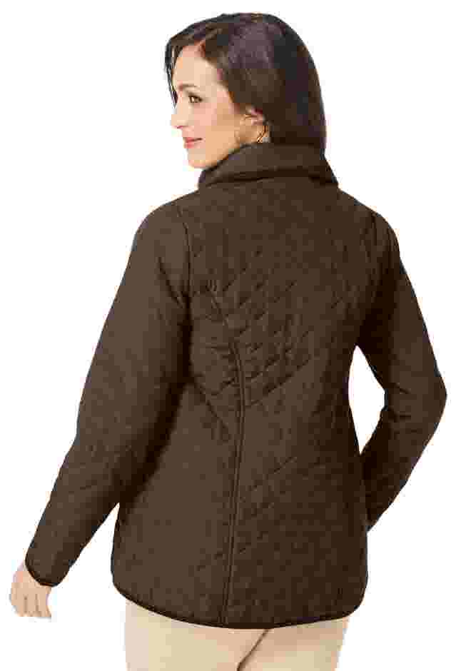 Snap-Front Quilted Coat image number 1
