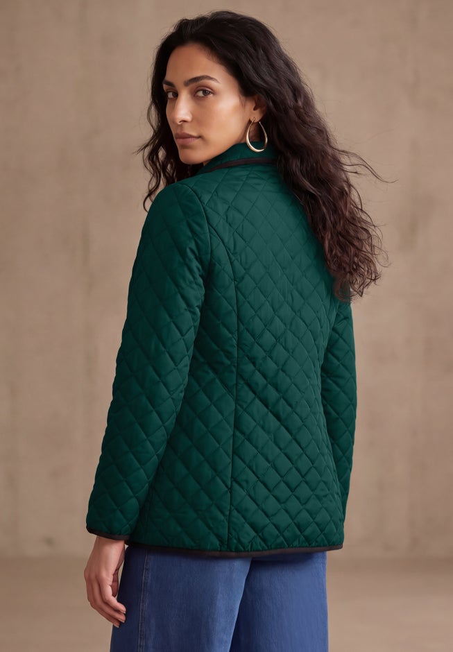 Snap-Front Quilted Coat image number 1