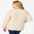 Snap-Front Quilted Coat image number null