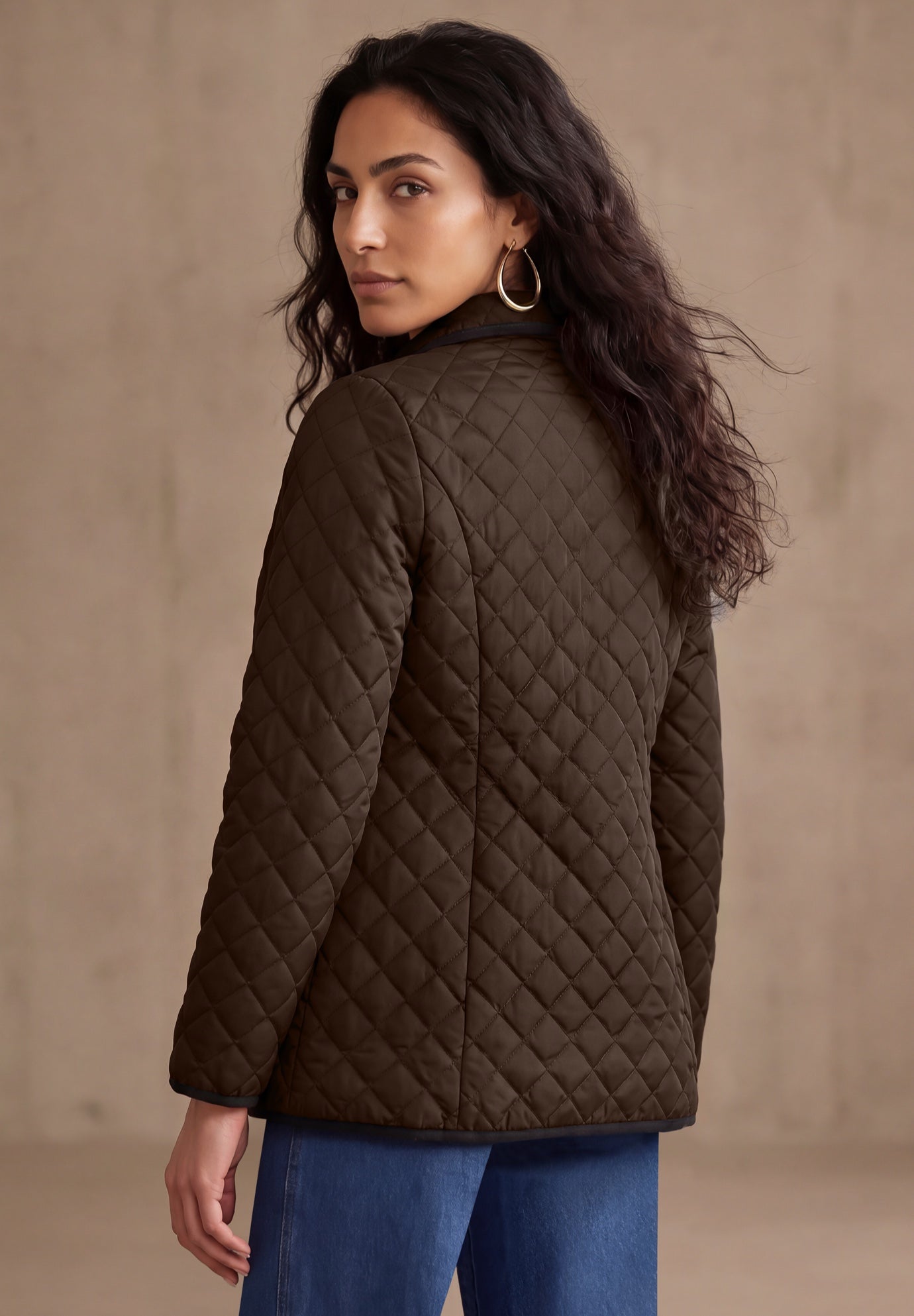 Snap-Front Quilted Coat image number 2