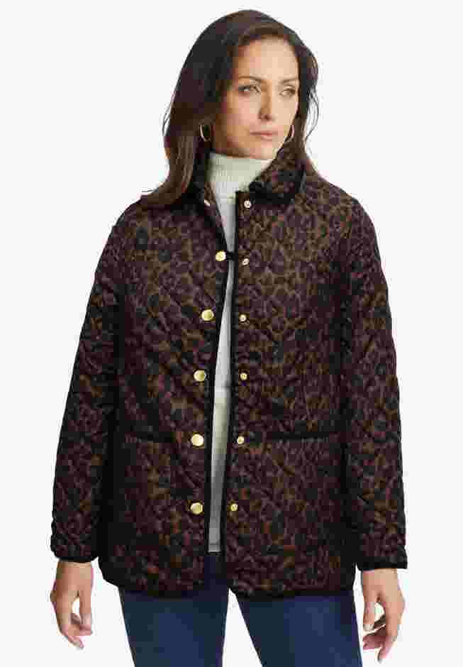 Snap-Front Quilted Coat image number 0