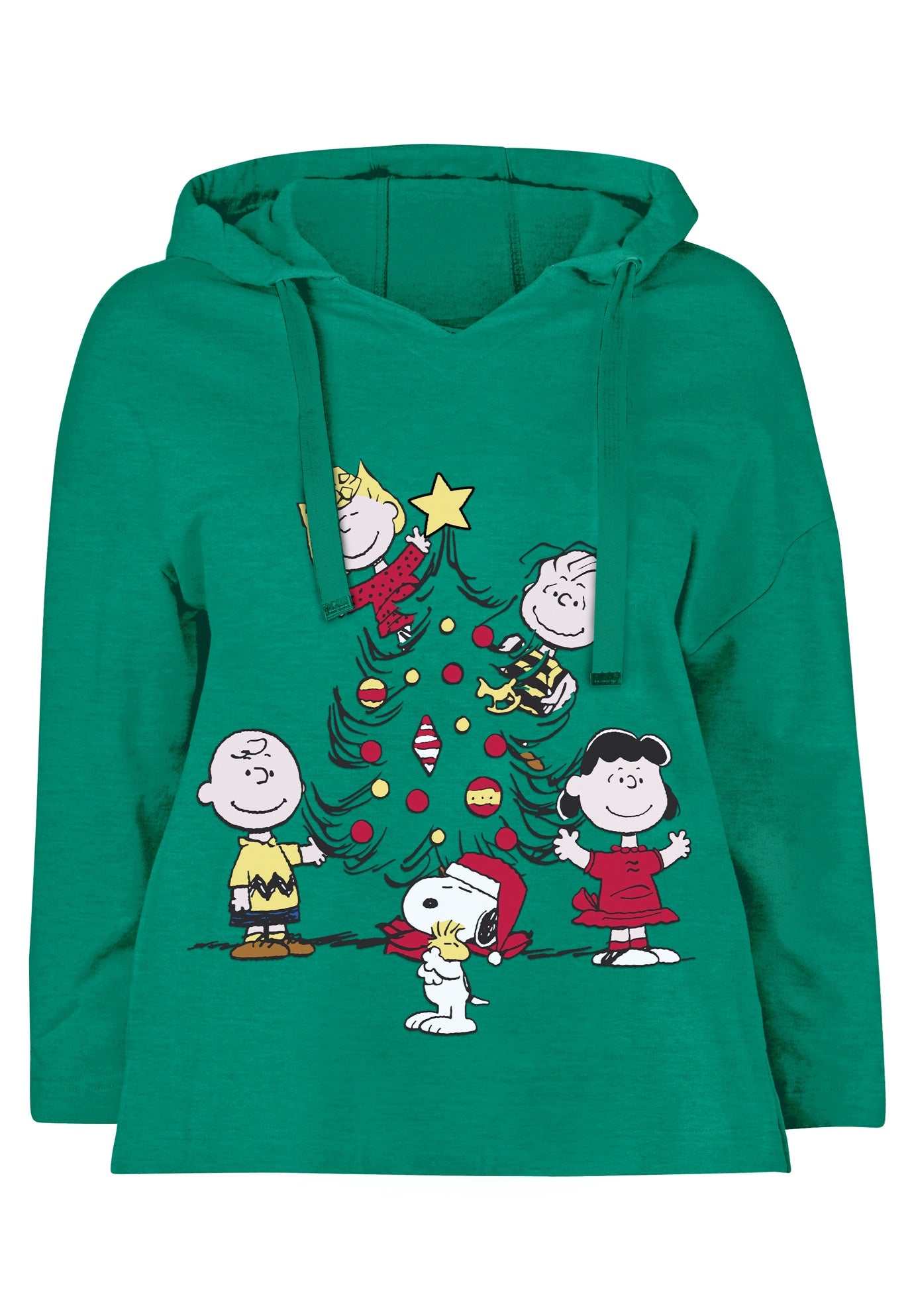 Peanuts Group Christmas Tree Hooded Sweatshirt image number 1