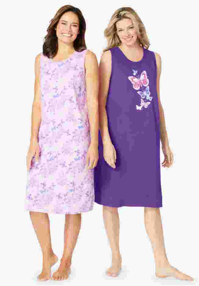2-Pack Sleeveless Sleepshirt image number 0