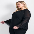 Mylo Mesh Bell Sleeve Top image number 2