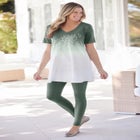 Stretch-Cotton Knit Pull-On Pocket Leggings image number null