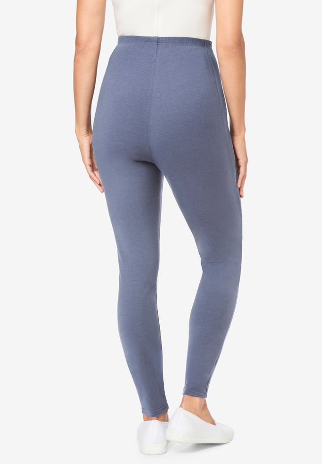 Stretch-Cotton Knit Pull-On Pocket Leggings image number 1