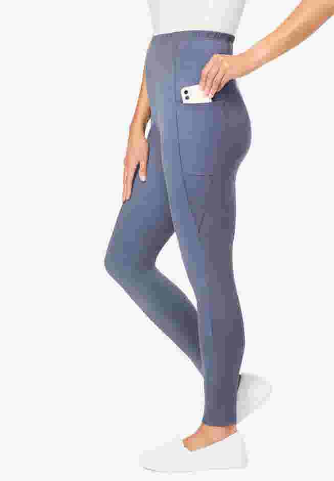 Stretch-Cotton Knit Pull-On Pocket Leggings image number 2
