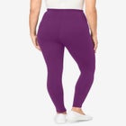 Stretch-Cotton Knit Pull-On Pocket Leggings image number null