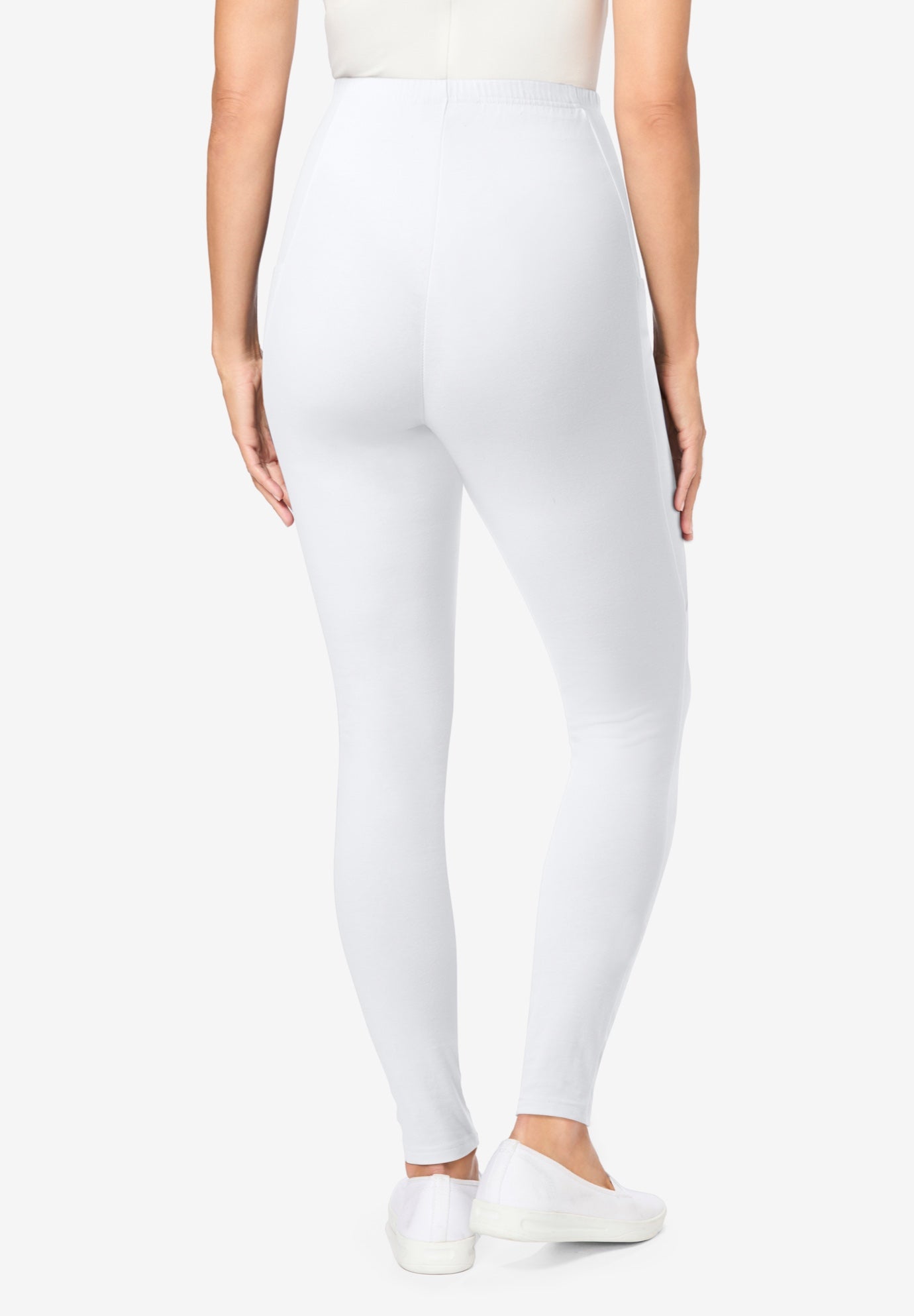 Stretch-Cotton Knit Pull-On Pocket Leggings image number 1