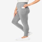 Stretch-Cotton Knit Pull-On Pocket Leggings image number null