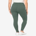 Stretch-Cotton Knit Pull-On Pocket Leggings image number null