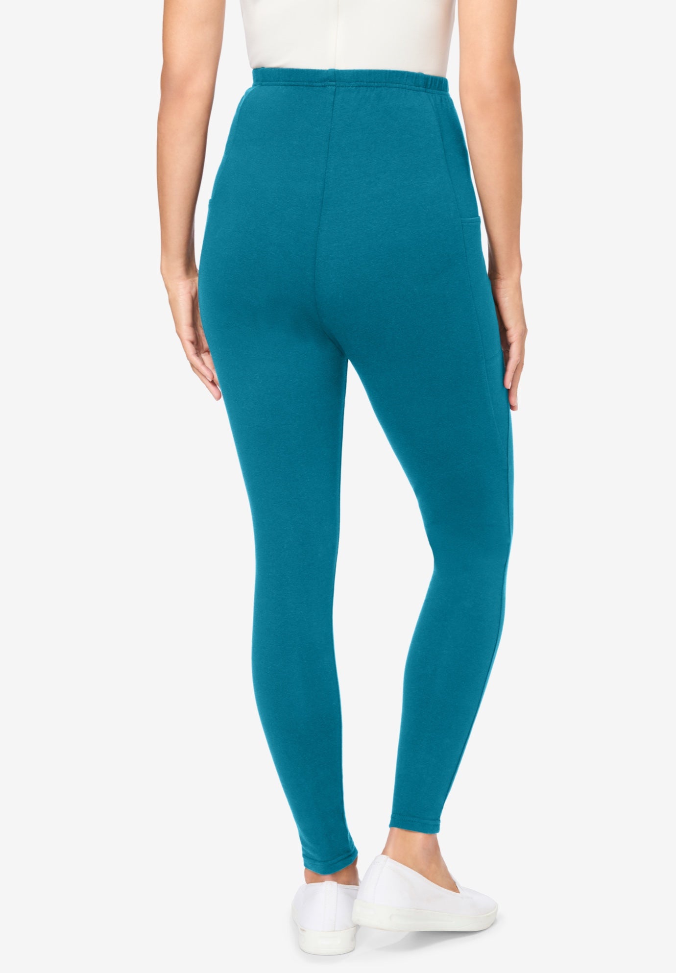 Stretch-Cotton Knit Pull-On Pocket Leggings image number 1