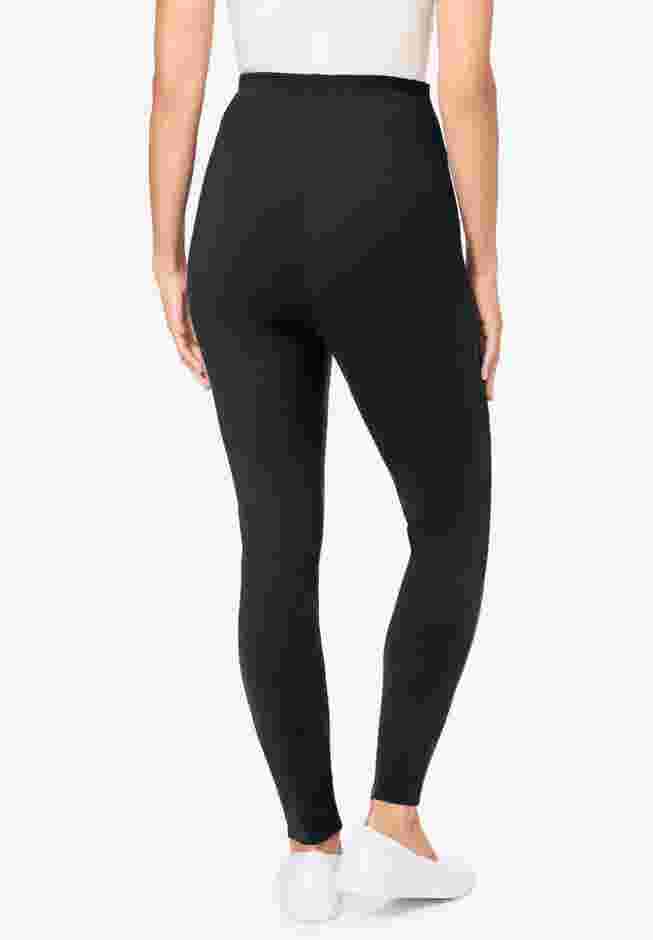 Womens Plus-Size Stretch-Cotton Knit Pull-On Pocket Leggings image number 1