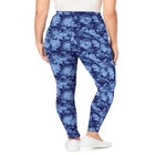 Side Pocket Ankle-Length Pull-On Stretch Knit Cotton Spandex Leggings image number null