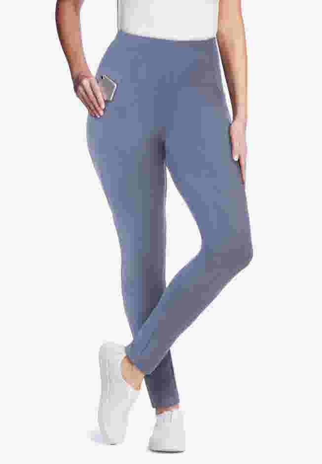 Stretch-Cotton Knit Pull-On Pocket Leggings image number 0